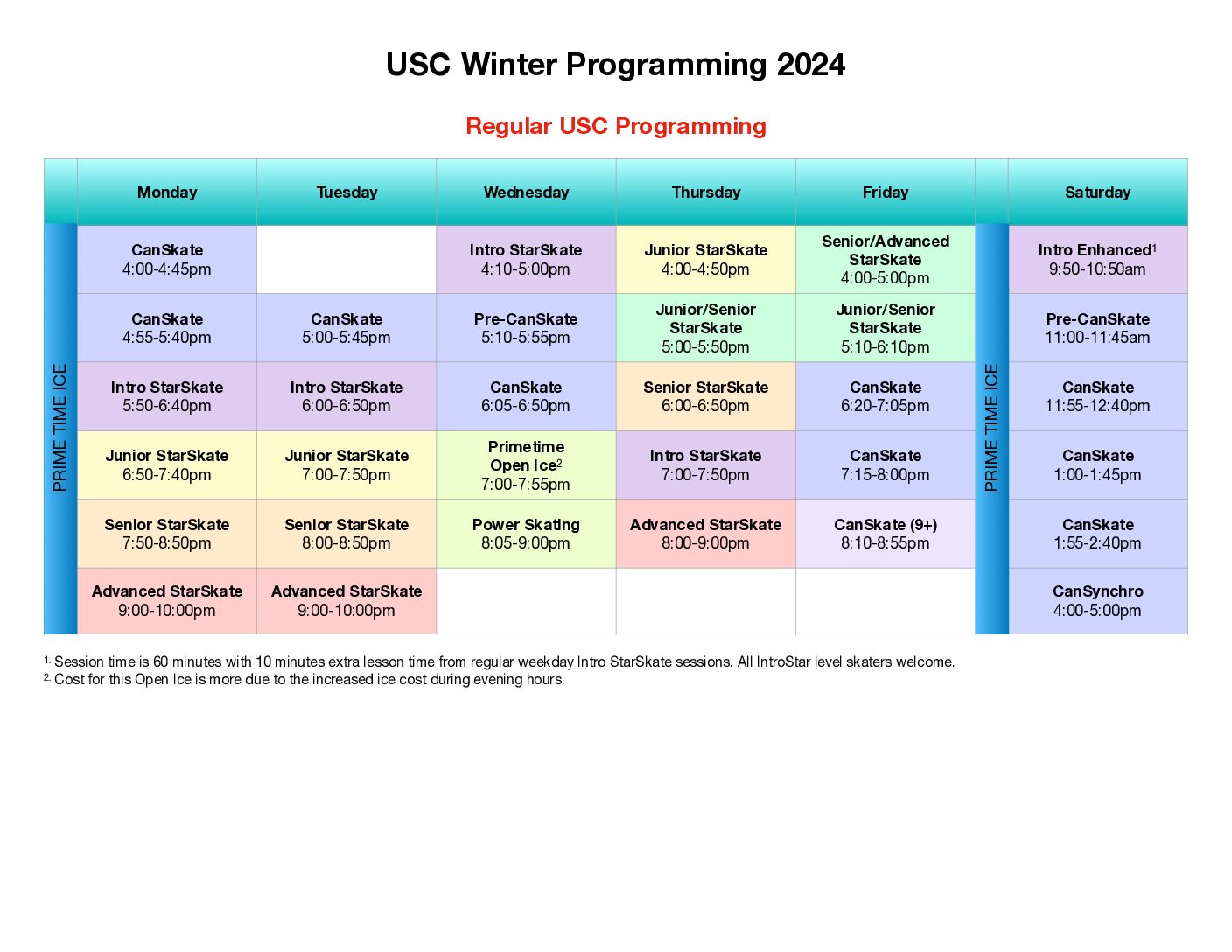 USC 2023-2024 Programming WINTER UPDATE