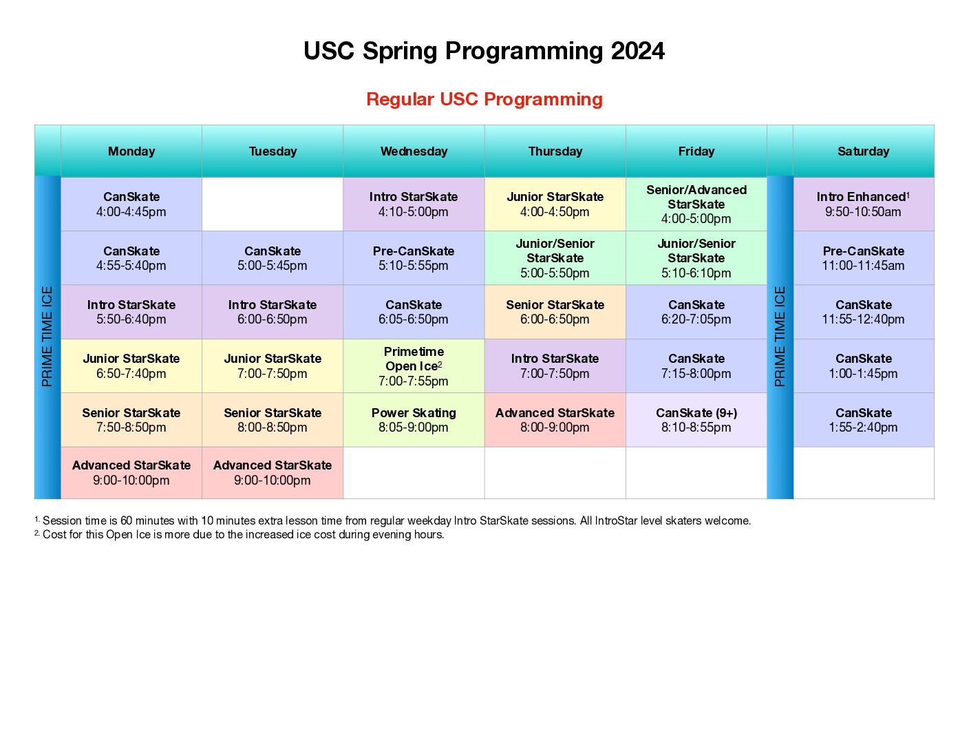 USC 2024 Spring Programming Unionville Skating Club